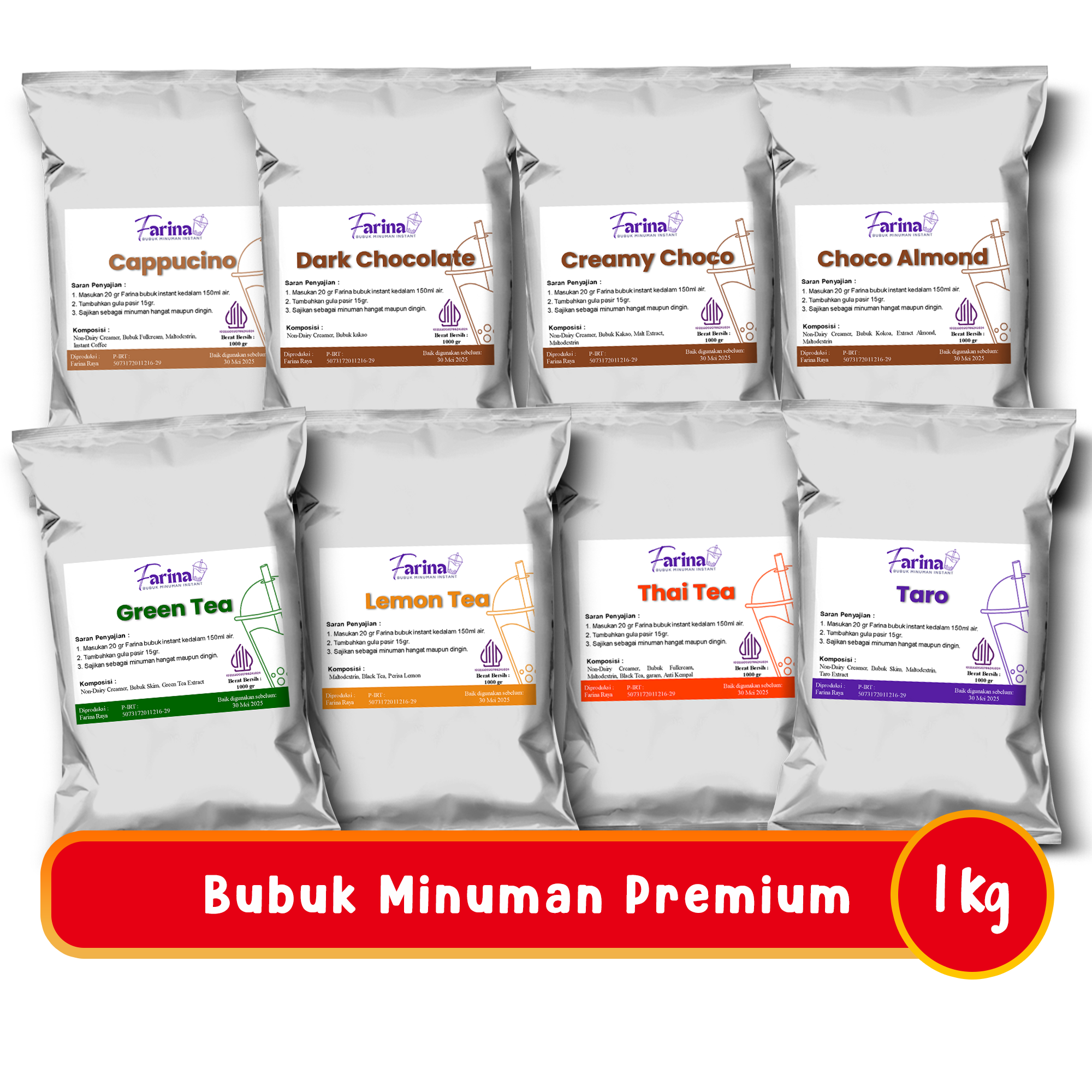 Farina Bubuk Minuman Premium untuk Usaha Minuman