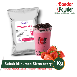 bubuk minuman strawberry 1kg - merek farina - distributor bubuk minuman yang jual bubuk minuman berkualitas